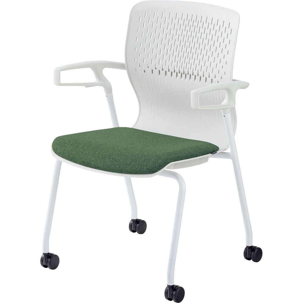 6-118-1106 ミーティングチェア Cazetora[カゼトラ]4本脚(キャスタータイプ) 内田洋行 質量9.8kg   6-118-1106