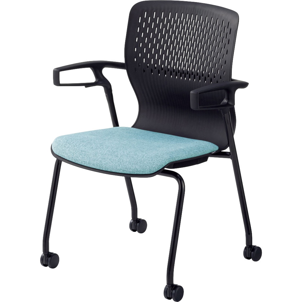 6-118-1113 ミーティングチェア Cazetora[カゼトラ]4本脚(キャスタータイプ) 内田洋行 質量9.8kg   6-118-1113