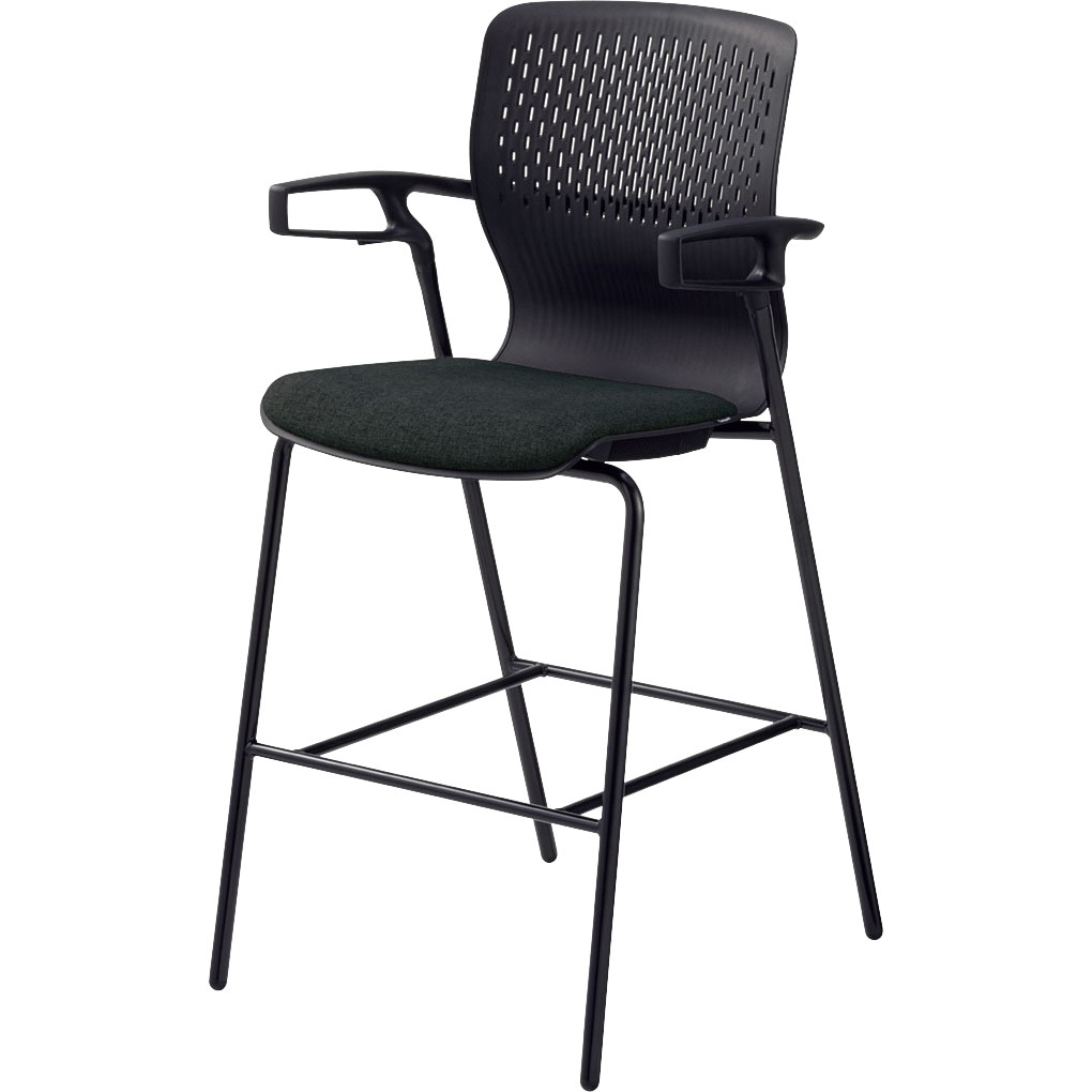 6-118-1210 ミーティングチェア Cazetora[カゼトラ]ハイシート 内田洋行 外形寸法460～590×611×1100mm  6-118-1210