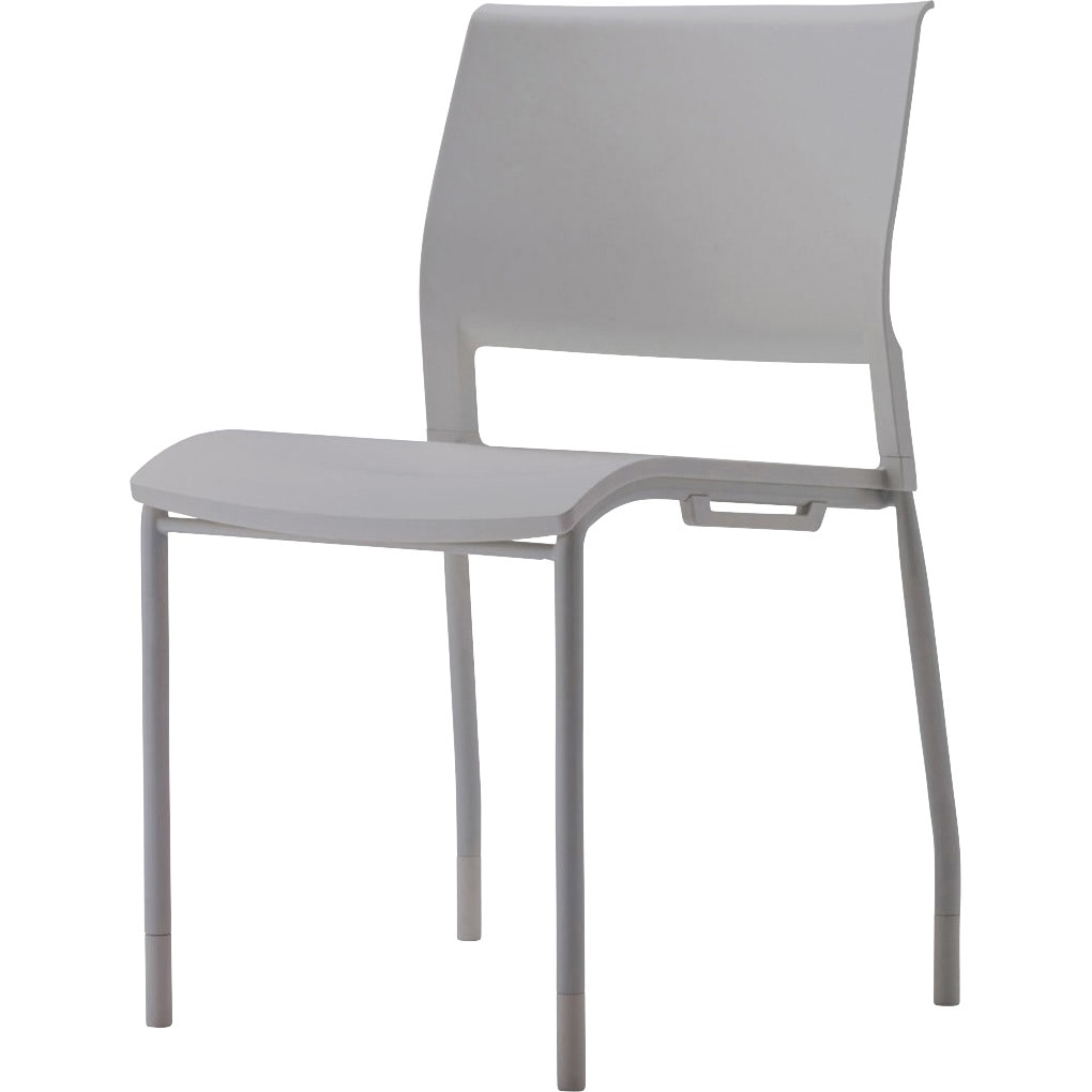 6-110-7522 ミーティングチェア FLPシリーズ 4本脚 内田洋行 グレイ   6-110-7522