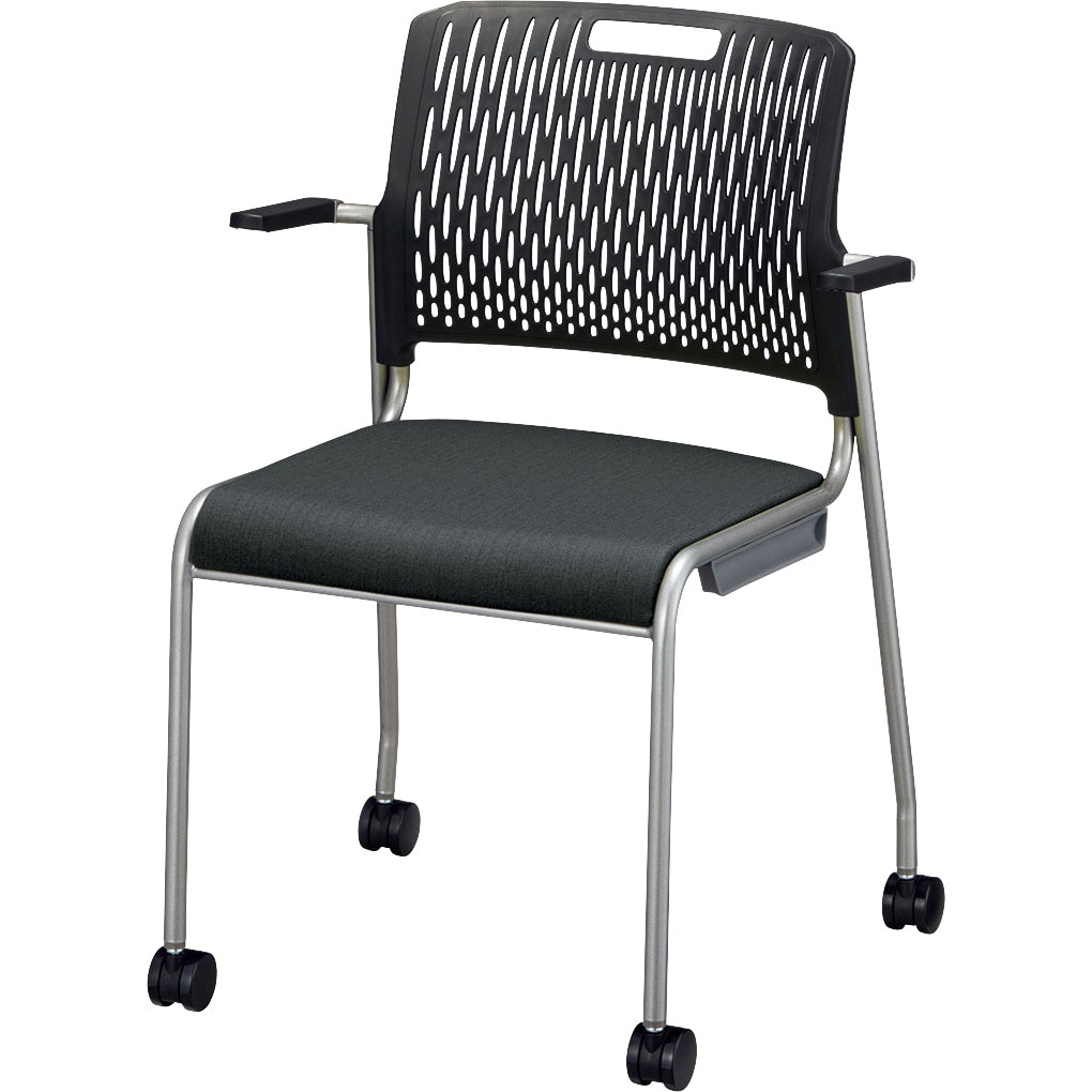 6-111-2260 ミーティングチェア MF-280シリーズ 4本脚(キャスター脚) 内田洋行 質量6kg   6-111-2260