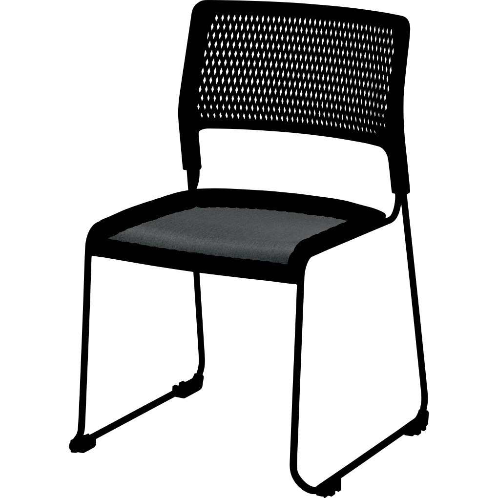 6-113-0811 ミーティングチェア MP-220Nシリーズ 塗装脚 内田洋行 連結 ループ脚