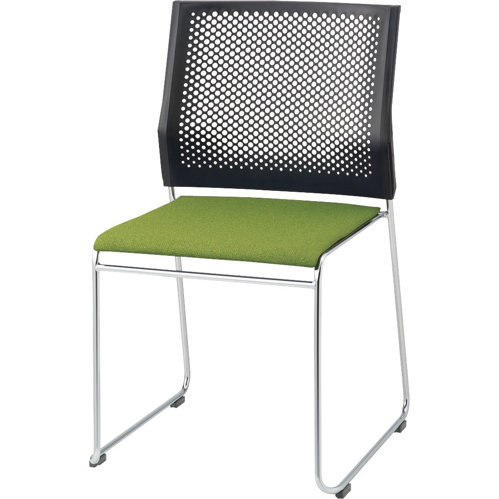 6-112-6777 ミーティングチェア MP-500シリーズ 樹脂メッシュタイプ 内田洋行 ループ脚 メッキ 高さ831mm幅475mm奥行512mm  6-112-6777 12,946円