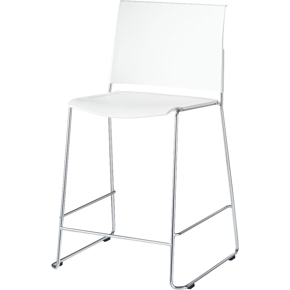 6-110-7921 ミーティングチェア MP-ELAシリーズ ミドルハイチェア 内田洋行 メッキ ループ脚