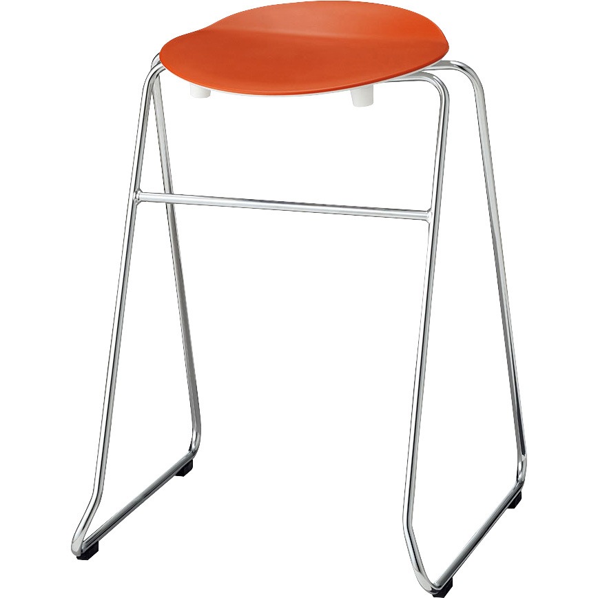 6-450-7534 ミーティングチェア MS-18 ミドルタイプ 内田洋行 ループ脚 メッキ   6-450-7534 17,005円