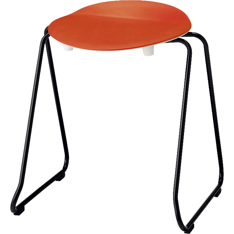 6-450-7514 ミーティングチェア MS-18 ロータイプ 内田洋行 ループ脚 ブラック   6-450-7514