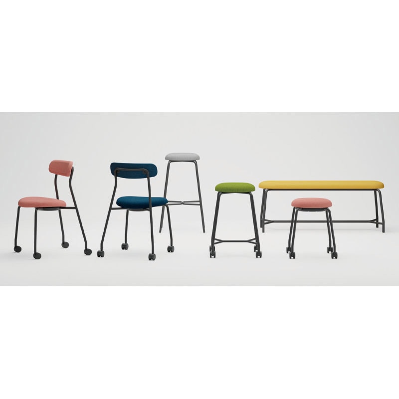 6-113-5517 ミーティングチェア Puller[プラー]ベンチ(グライドタイプ) 1脚 内田洋行 【通販モノタロウ】 30,537円