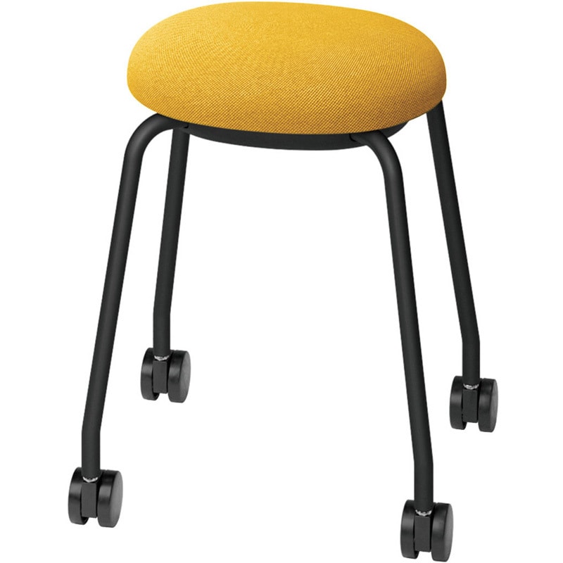 6-113-5105 ミーティングチェア Puller[プラー]スツール 内田洋行 ブラック 質量2.9kg   6-113-5105