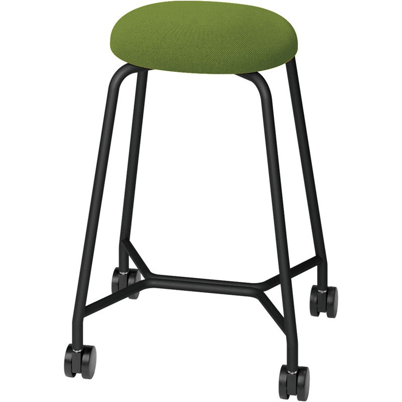 6-113-5206 ミーティングチェア Puller[プラー]スツール 内田洋行 ブラック 質量3.7kg   6-113-5206