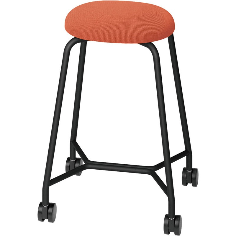 6-113-5208 ミーティングチェア Puller[プラー]スツール 内田洋行 ブラック 質量3.7kg   6-113-5208