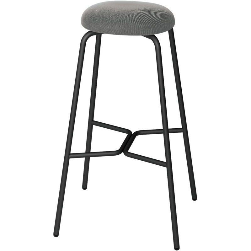 6-113-5401 ミーティングチェア Puller[プラー]スツール 内田洋行 ブラック 質量3.9kg   6-113-5401