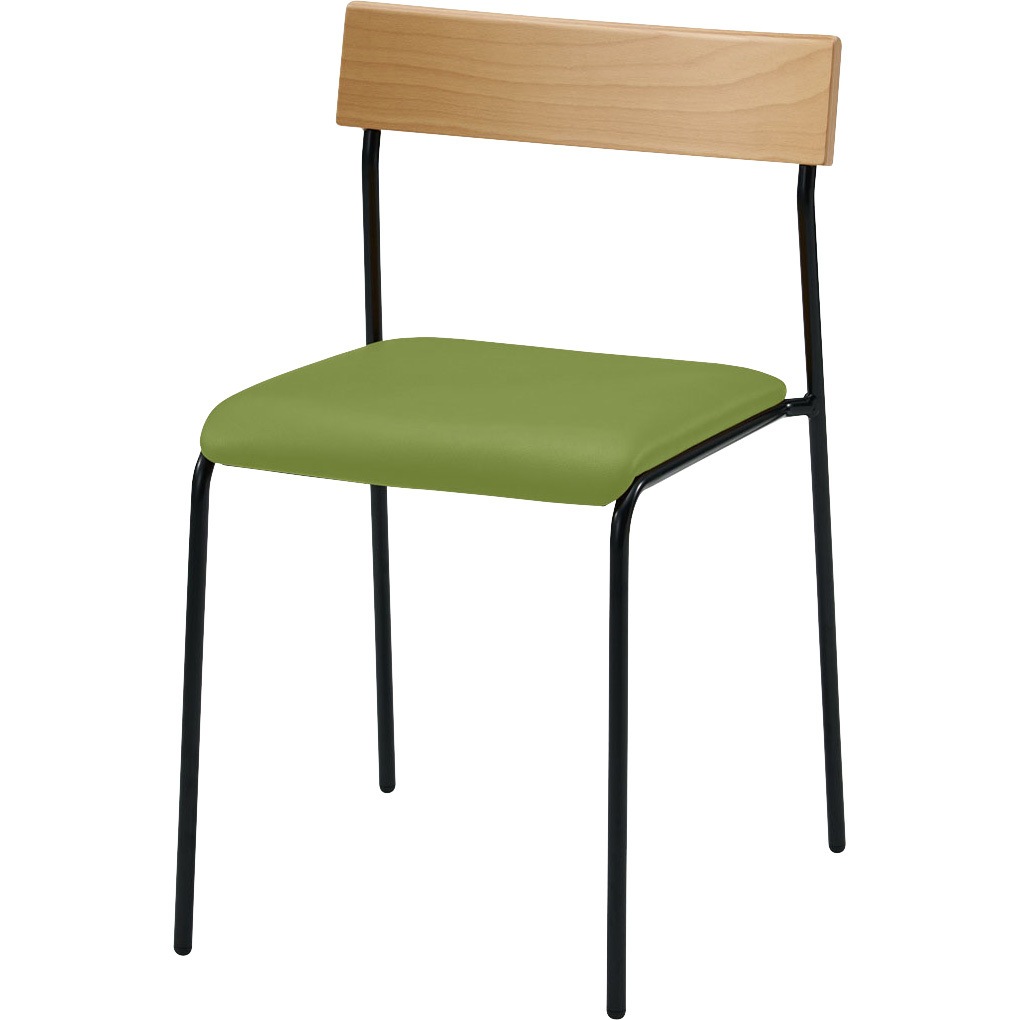 6-450-5772 リフレッシュタイプチェア CS-28Nシリーズ 4本脚 内田洋行 ブラック 質量4.6kg   6-450-5772