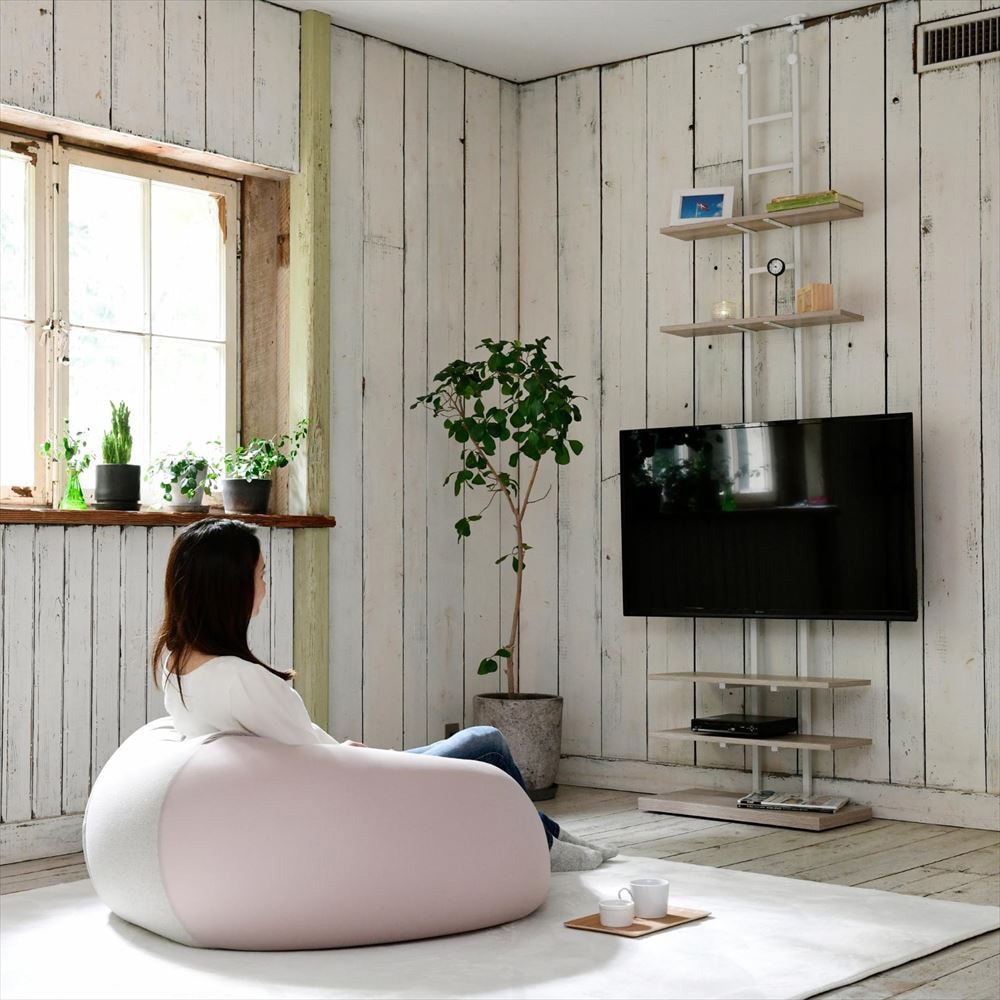 RTTV-6032(ABR/BK4) 突っ張り壁面テレビラック ～55型対応 1個 YAMAZEN