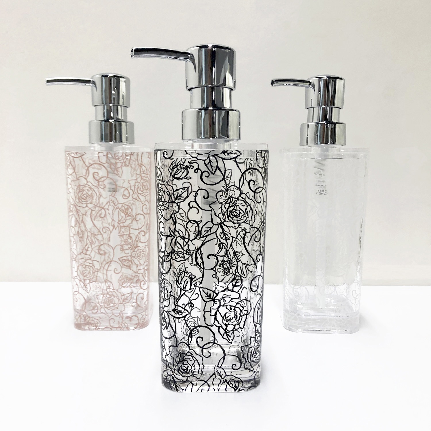 シャンプー Monroe 79947 クリアローズ シャンプーボトル センコー 容量420mL ホワイト色