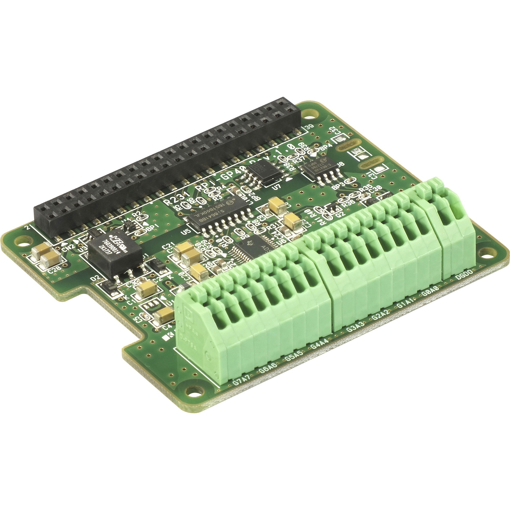 RPi-GP40T Raspberry Pi SPI 絶縁型アナログ入力ボード(端子台モデル