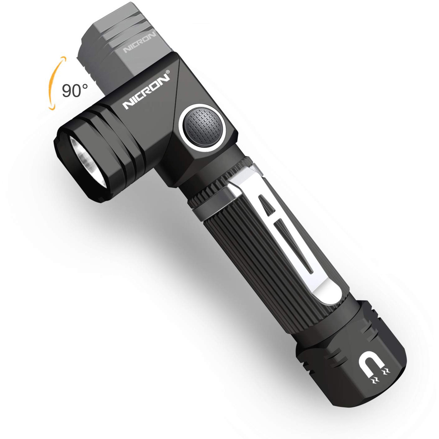 N35 首振りポケットLEDライト 充電池乾電池兼用 1個 Nicron(ニクロン