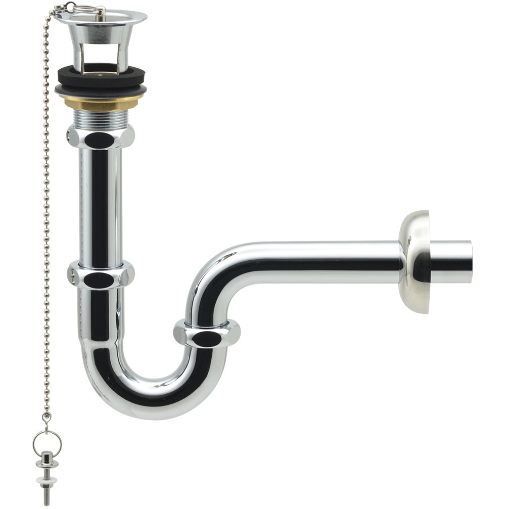 GA-MG024 ガオナ 壁排水金具 (洗面・手洗器用 オーバーフロー付き 金属製) GAONA(ガオナ) 外径25mm  GA-MG024