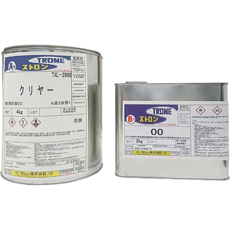 T133-28-8232 ストロンTXL-2800 カシュー 主成分2液ポリウレタン型 黒(艶有)色  1セット(6kg) T133-28-8232 28,386円