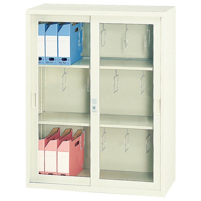 FJG40-G11 Fシリーズ 引違ガラス書庫 ジョインテックス ネオグレー色 組立・設置・取付