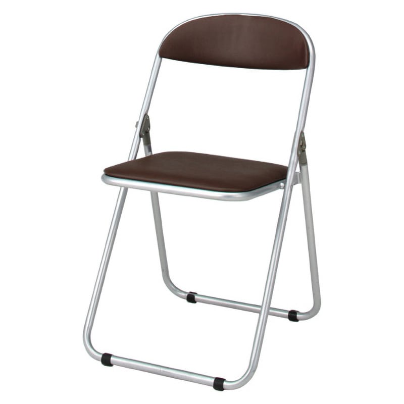 FO-19C ブラウン 折りたたみチェア クロームメッキ ジョインテックス