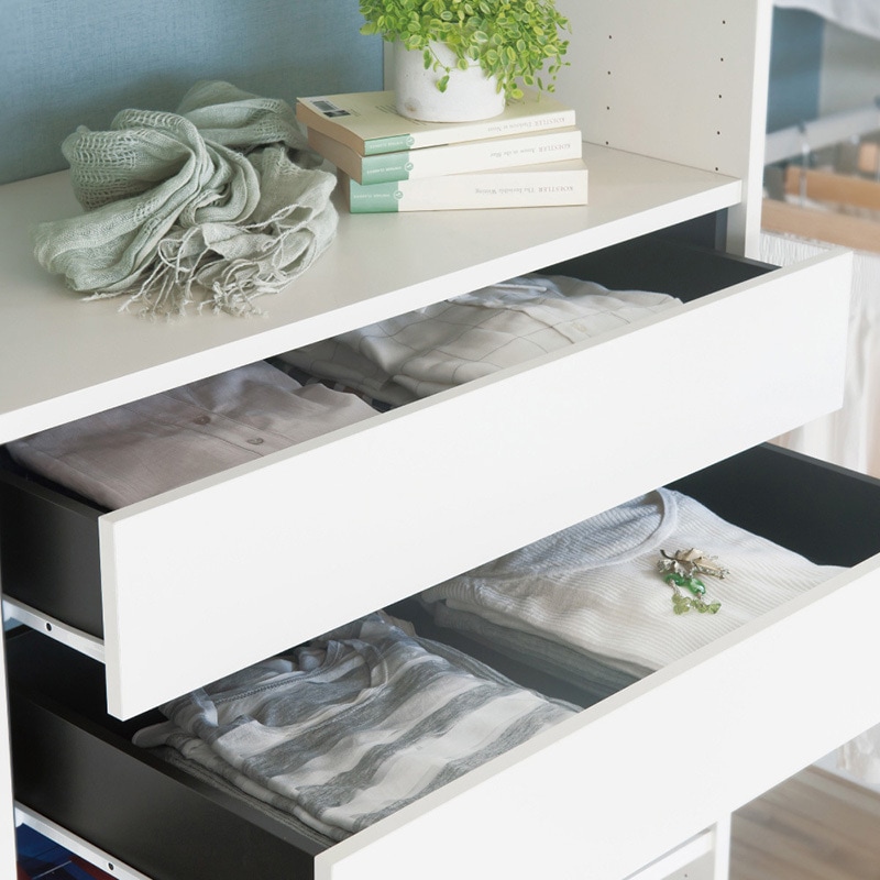 ①南海プライウッド　ノエル3 フレーム引出し 3段 N3F3-D4W08-AJ ①南海プライウッド ノエル3 フレーム引出し 3段 N3F3-D4W08-AJ