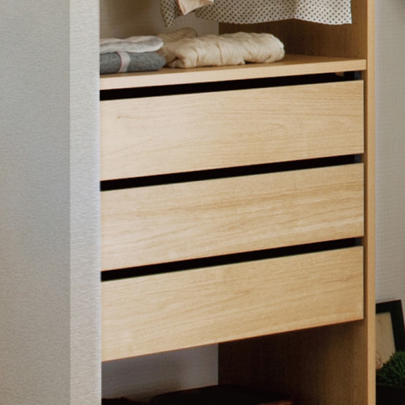 N3F3-D6W08-LW ウォールゼットノエル3 フレーム引出し 3段 南海