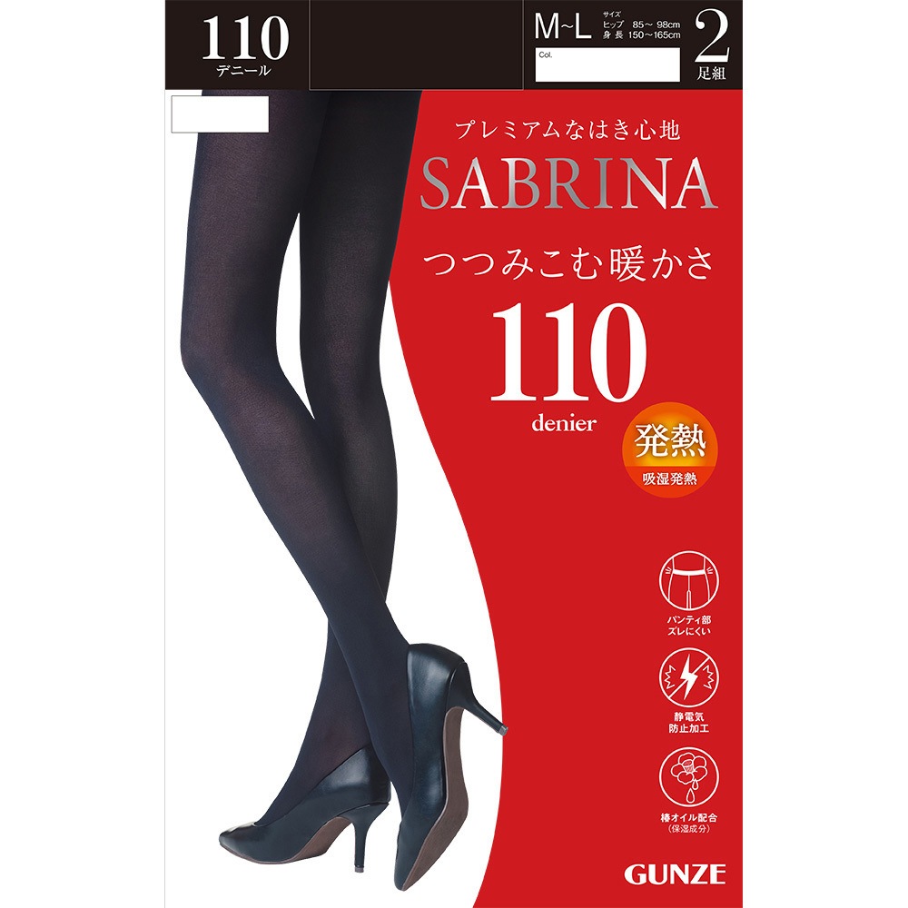 110デニールタイツ2足組 SABRINA サイズL 1組 【通販モノタロウ】
