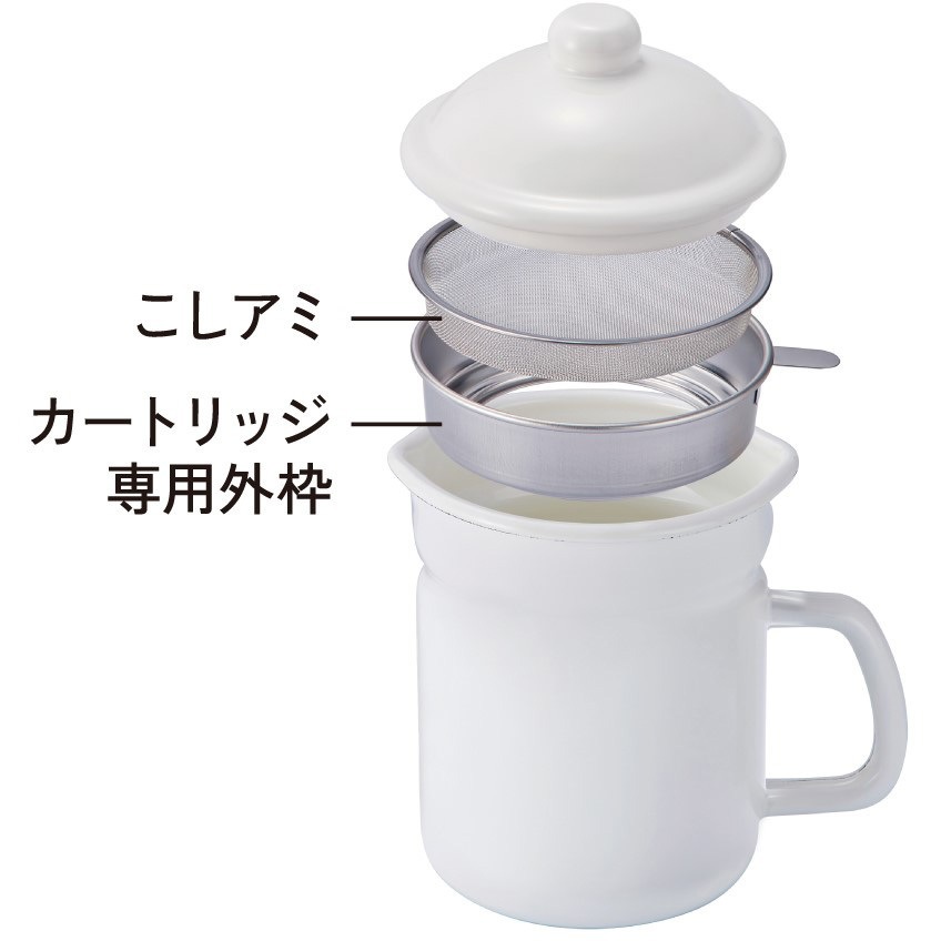 PU-2317-WT pure ホーローオイルポット 1個 豊琺瑯 【通販モノタロウ】