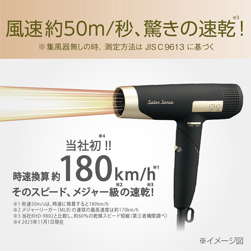 ハイスピード イオンバランスドライヤー Salon Sense ブラック