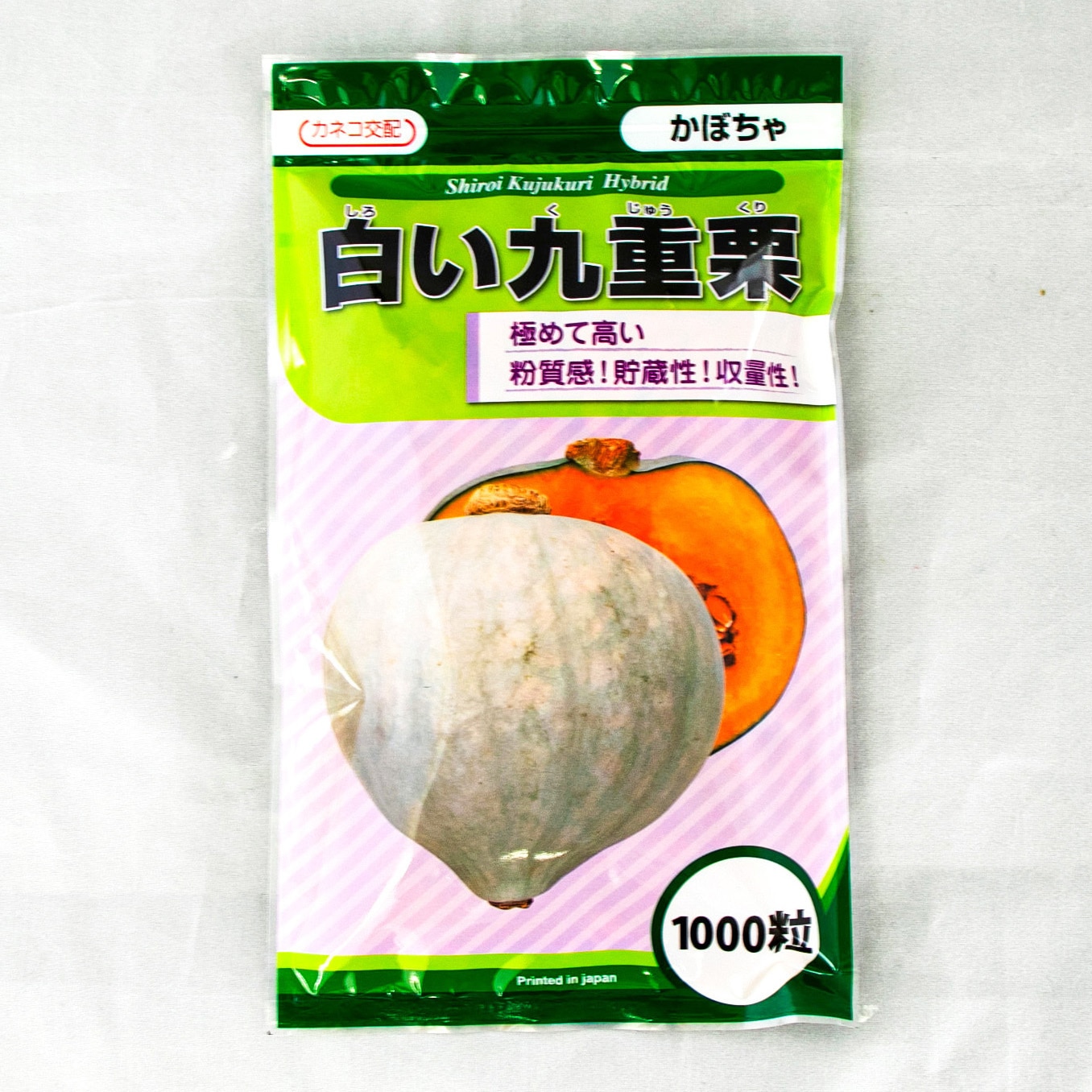 白い九重栗 (カボチャ) 1個(1000粒) カネコ種苗 【通販モノタロウ】