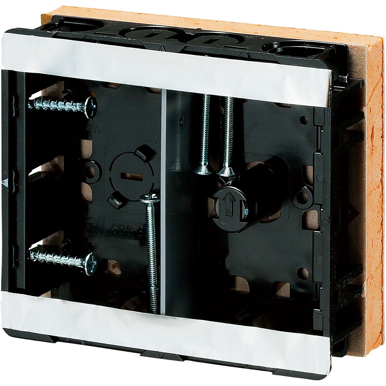 断熱ボード付 小判スライドボックス(センター磁石付) 浅形用 未来工業