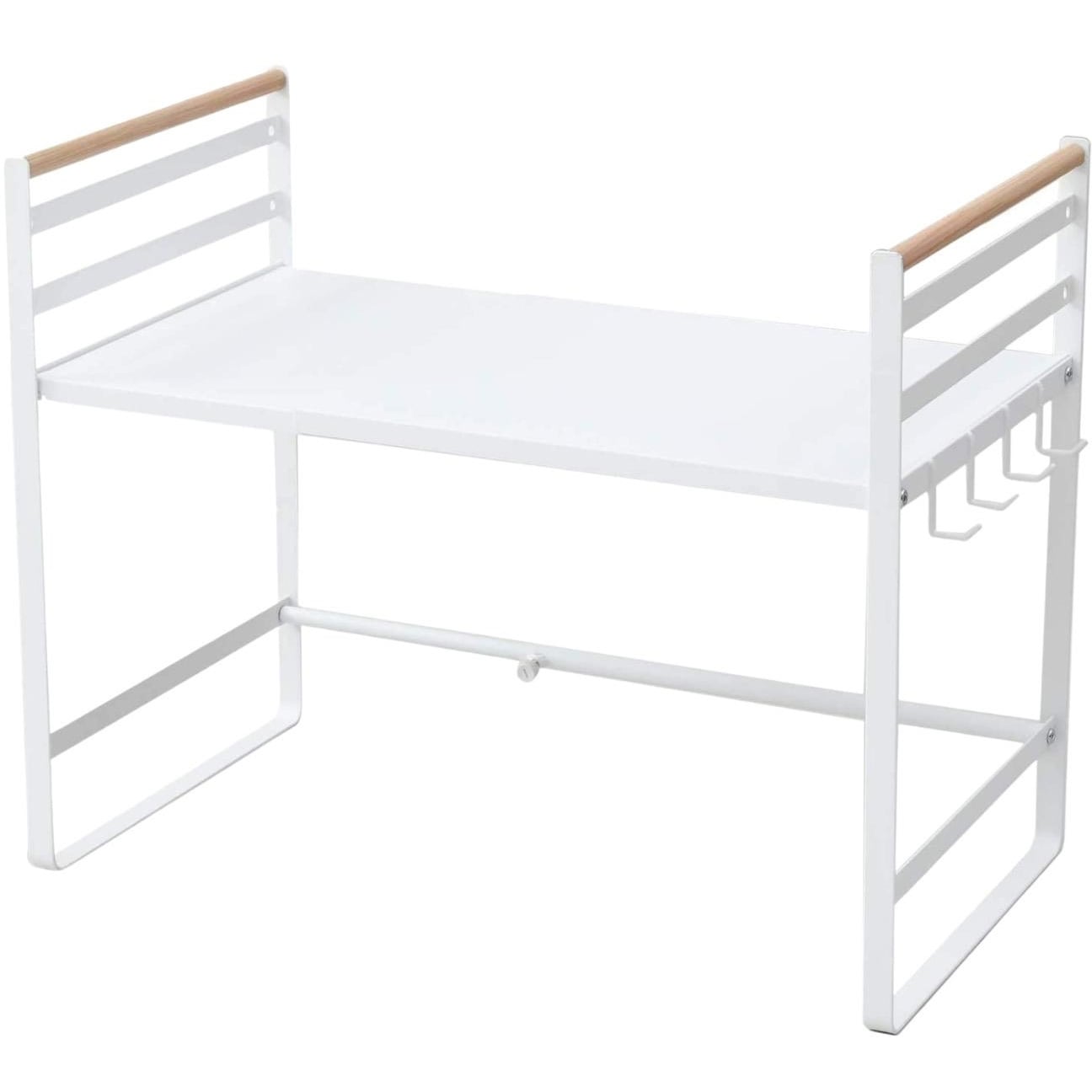 れんれんページ DRR-73(SWH) 伸縮 レンジ上 ラック YAMAZEN(山善) ホワイト色 幅460