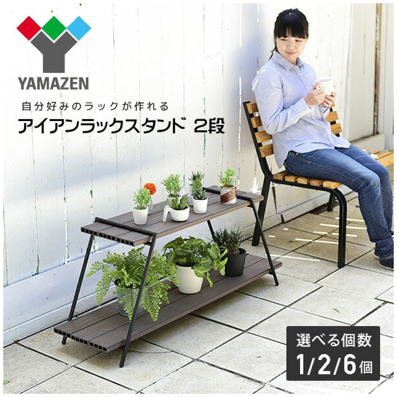 IRS-2(2) アイアンラック 2段 YAMAZEN(山善) 幅308mm奥行14mm高さ487mm