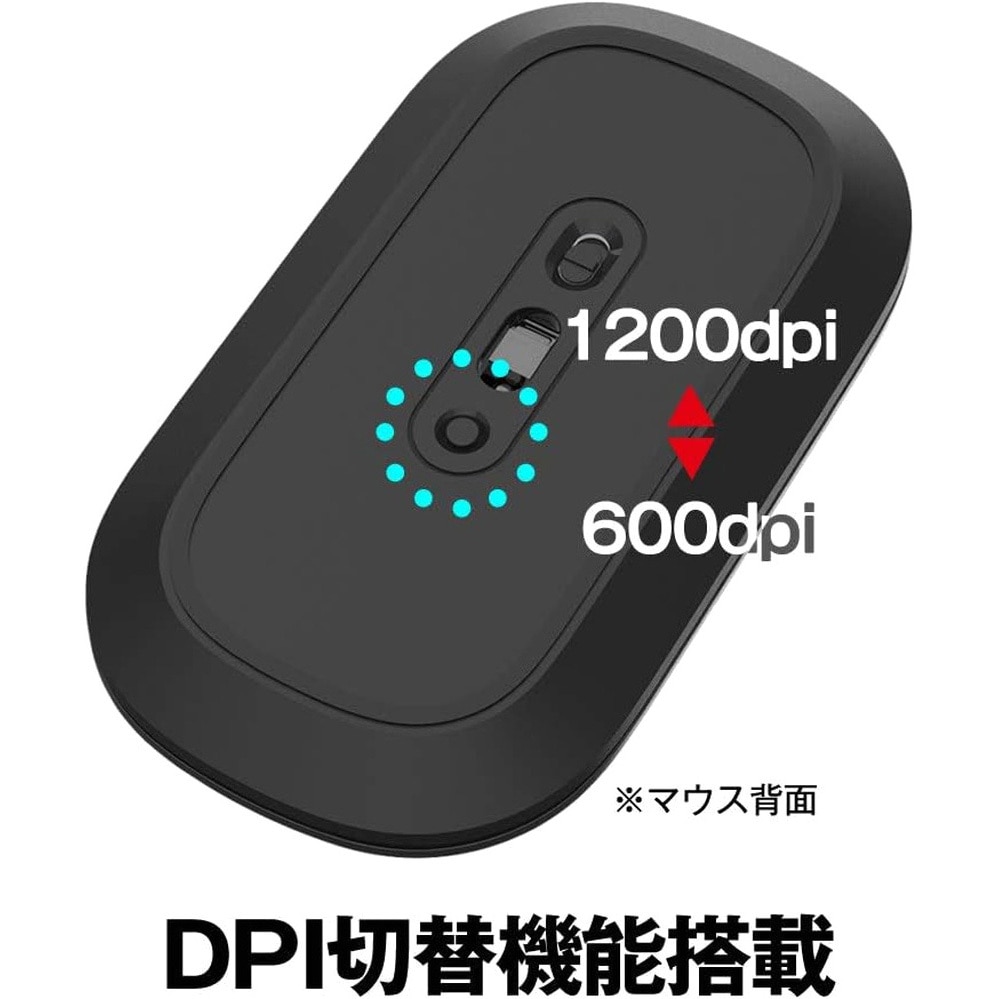 BSMBW330NBK 薄型 3ボタン 無線 BlueLEDマウス ノーマル 1個