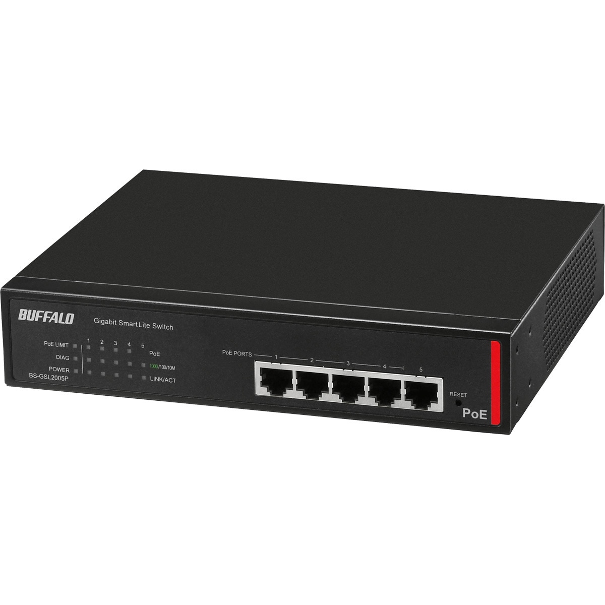 BS-GSL2005P 法人向け Giga対応 PoE Layer2 スマートLiteスイッチ BUFFALO(バッファロー) 5ポート BS-GSL2005P  - 【通販モノタロウ】