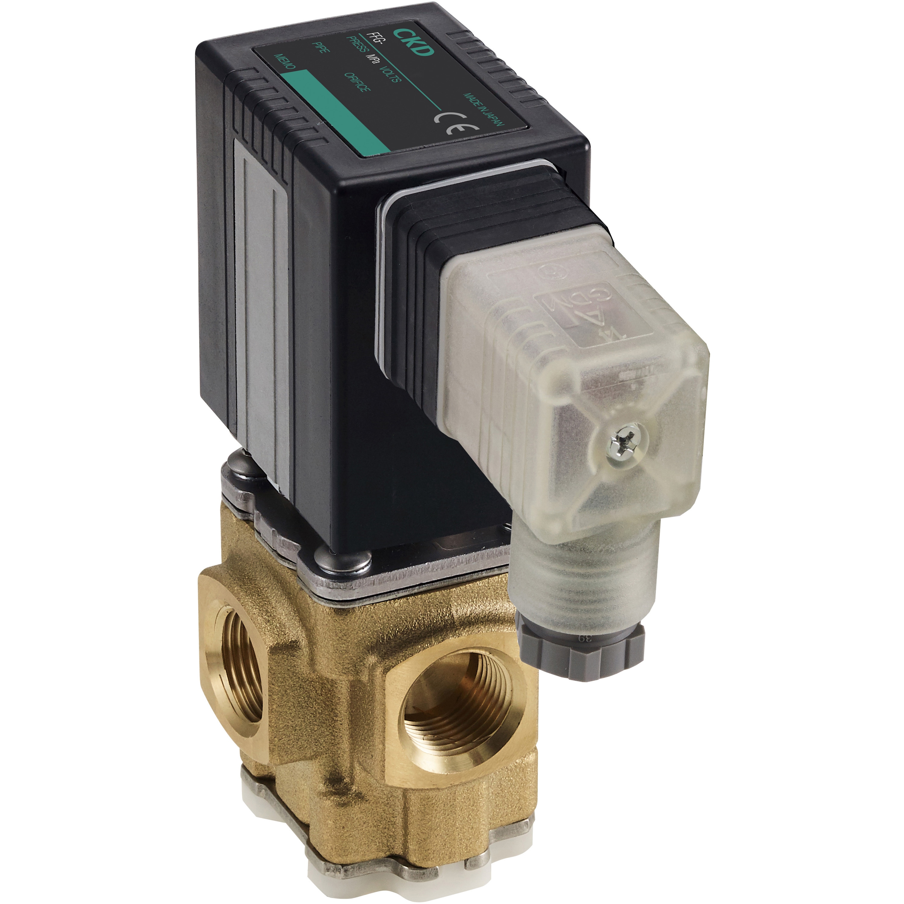 FFG-5108A2C3D1-B 直動式3ポート電磁弁 マルチフィット(R) ユニバーサル形 FFGシリーズ 黄銅ボディ(FFG-5108A～) 1台 CKD 【通販モノタロウ】
