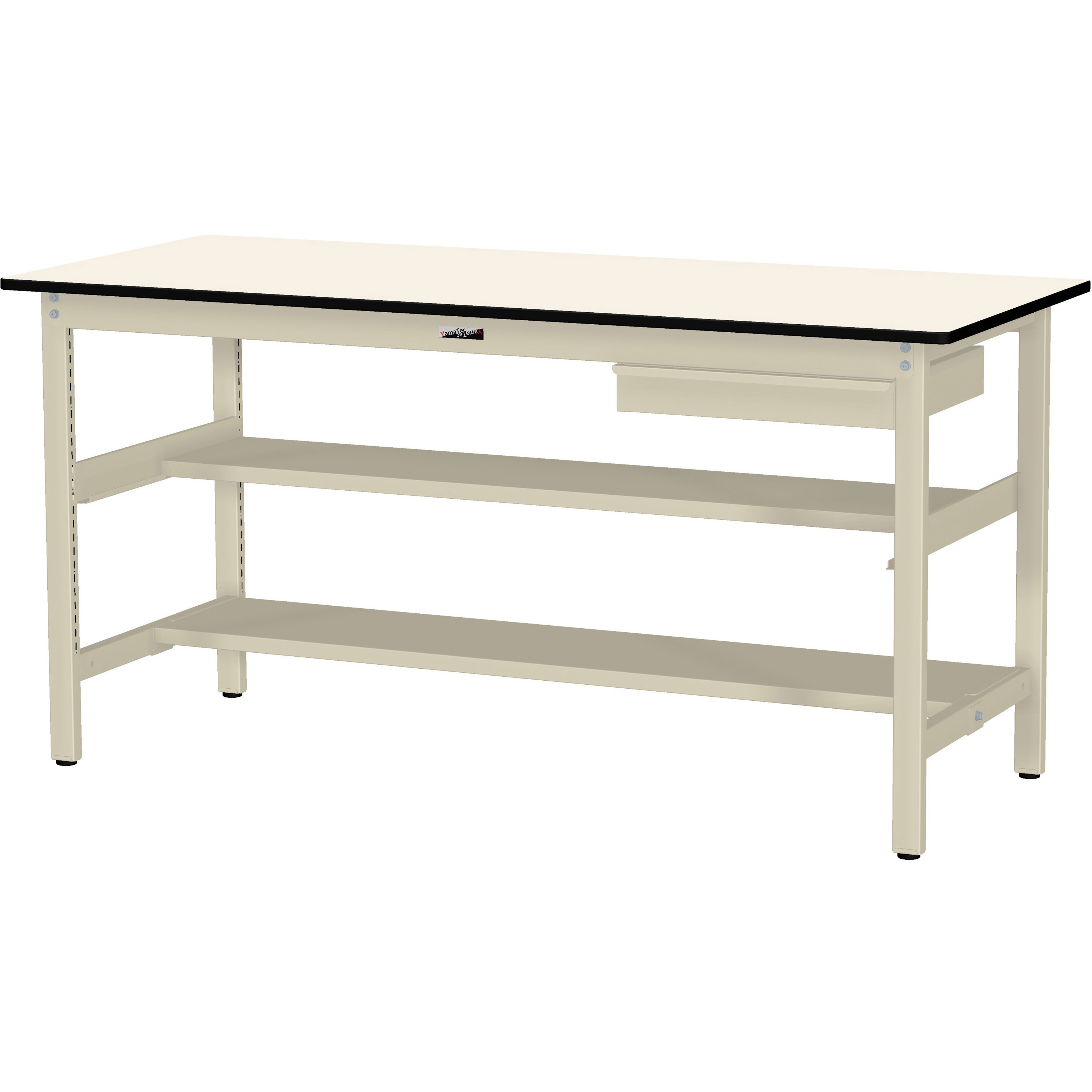 SWPH-1875TS1-II+L1-IV ワークテーブル300シリーズH900固定式(中間棚・半面棚板・1段(浅型W500mm)キャビネット付き) 1台 山金工業 【通販モノタロウ】 48,796円