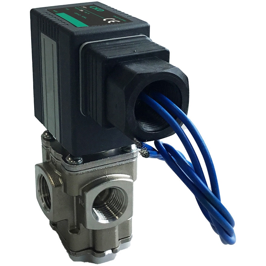 FFG-5110A2H3E5-B 直動式3ポート電磁弁 マルチフィット(R) ユニバーサル形 FFGシリーズ ステンレスボディ(FFG-5110A～) 1台 CKD 【通販モノタロウ】