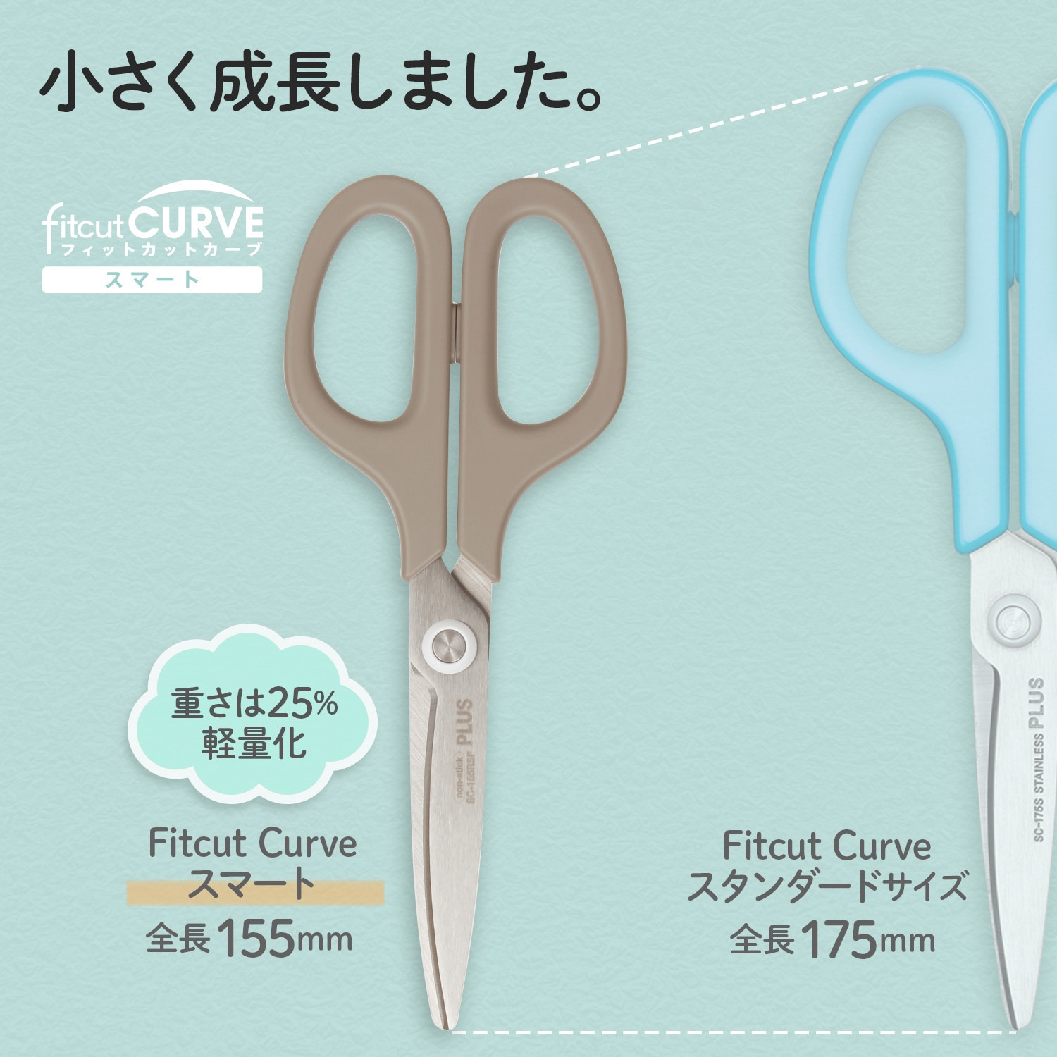 SC-155RSF(35232) ハサミ フッ素コート フィットカットカーブ スマート