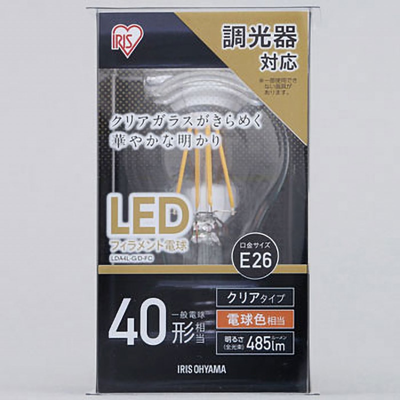 アイリスオーヤマ ＬＥＤ電球 LDA4L-G/D-FC E26型 12個セット LDA4L-G/D-FC LED電球 E26 フィラメントタイプ アイリスオーヤマ 4W