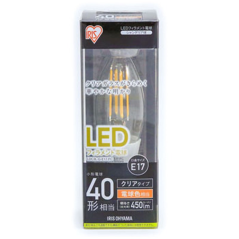 LDC3L-G-E17-FC LED電球 E17 フィラメントタイプ アイリスオーヤマ 3.2