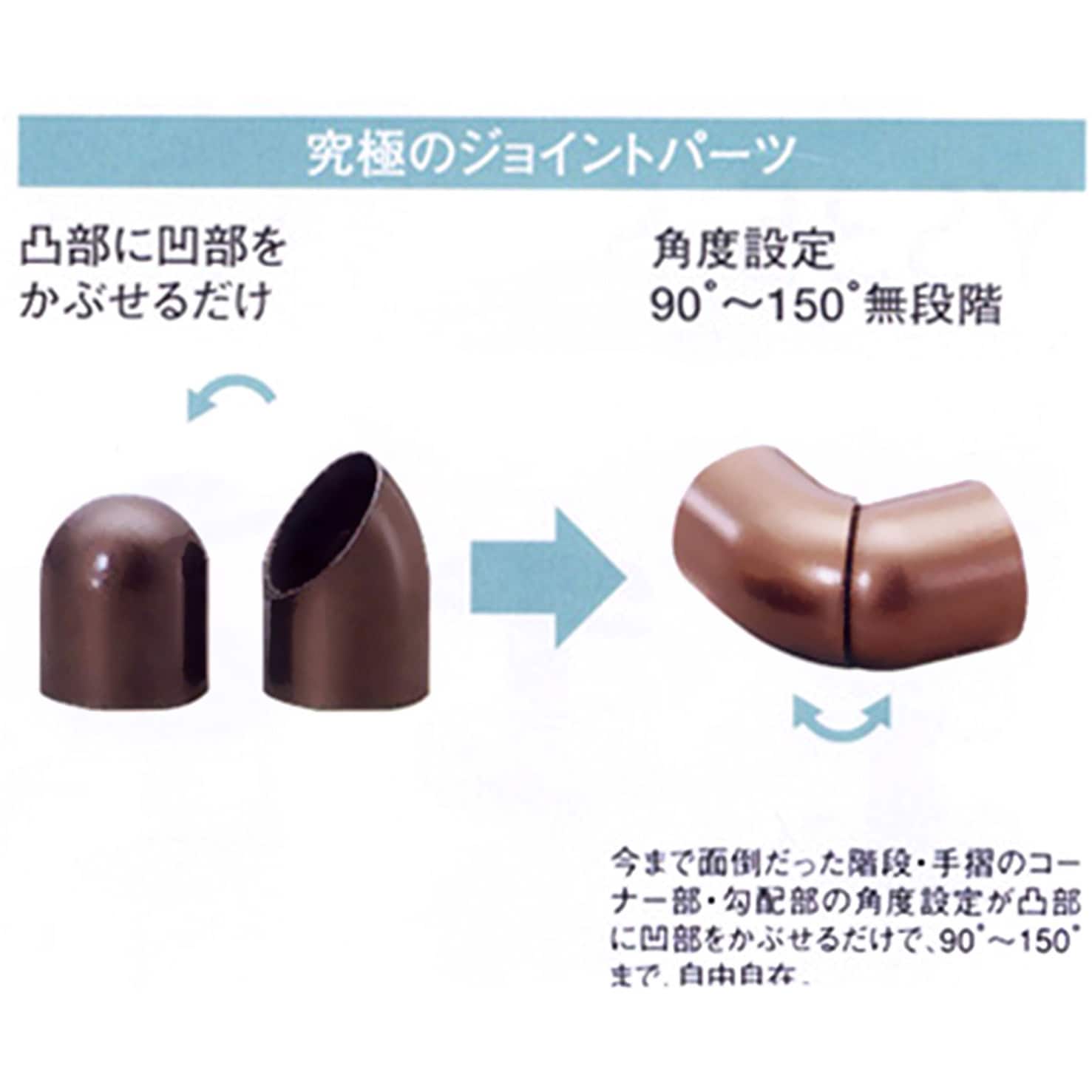 NES04G ぬくもり手すりNES 角度ジョイント WAKI(和気産業) ゴールド色