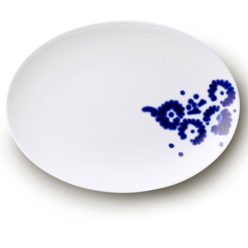 11663-4135 FLOWER DOTS フラワードッツ 小判皿 NIKKO(ニッコー)[陶器] 種別35cm  1箱(2枚) 11663-4135