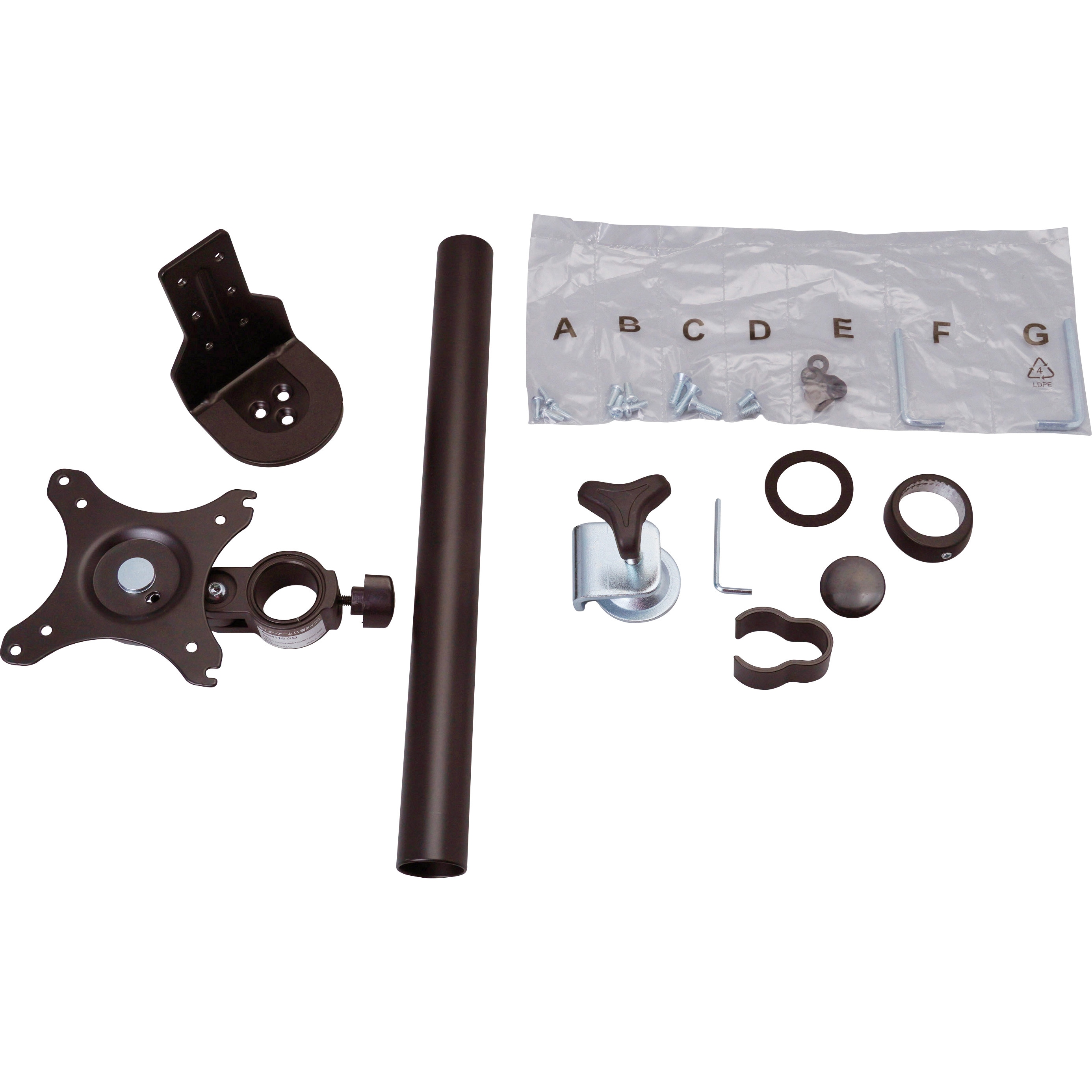 ARM110クロ モニターアーム(1面2軸タイプ) キングジム 黒色 荷重(kg