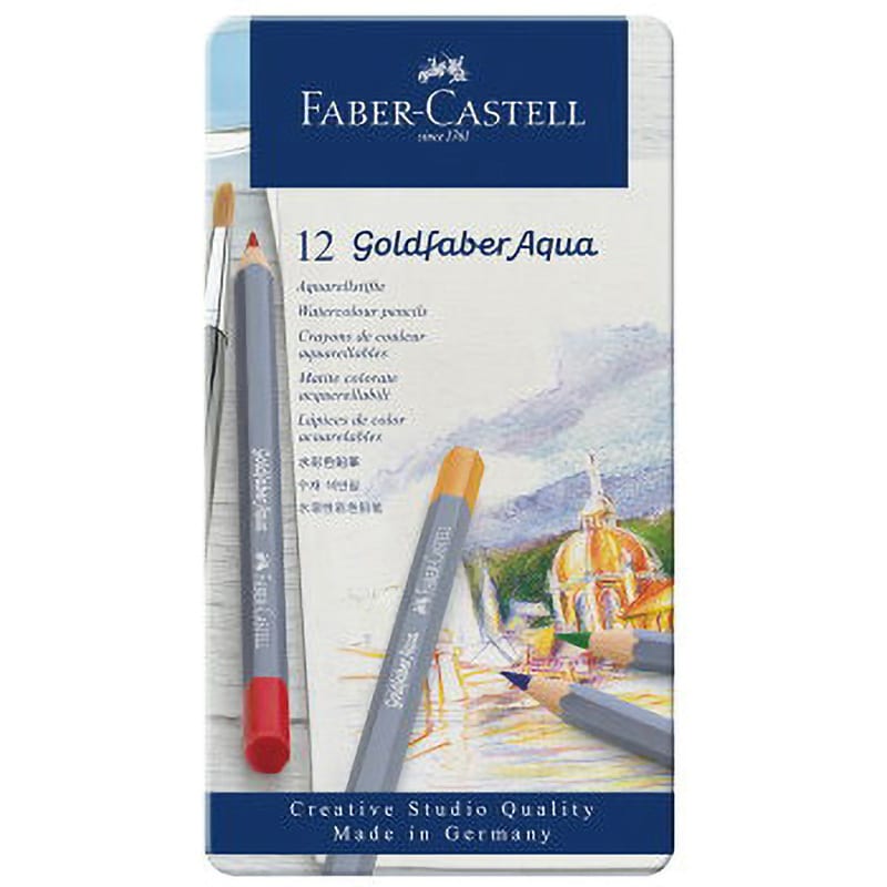 ファーバーカステル FABER CASTELL 色鉛筆 丸缶 12色セット - 筆記用具