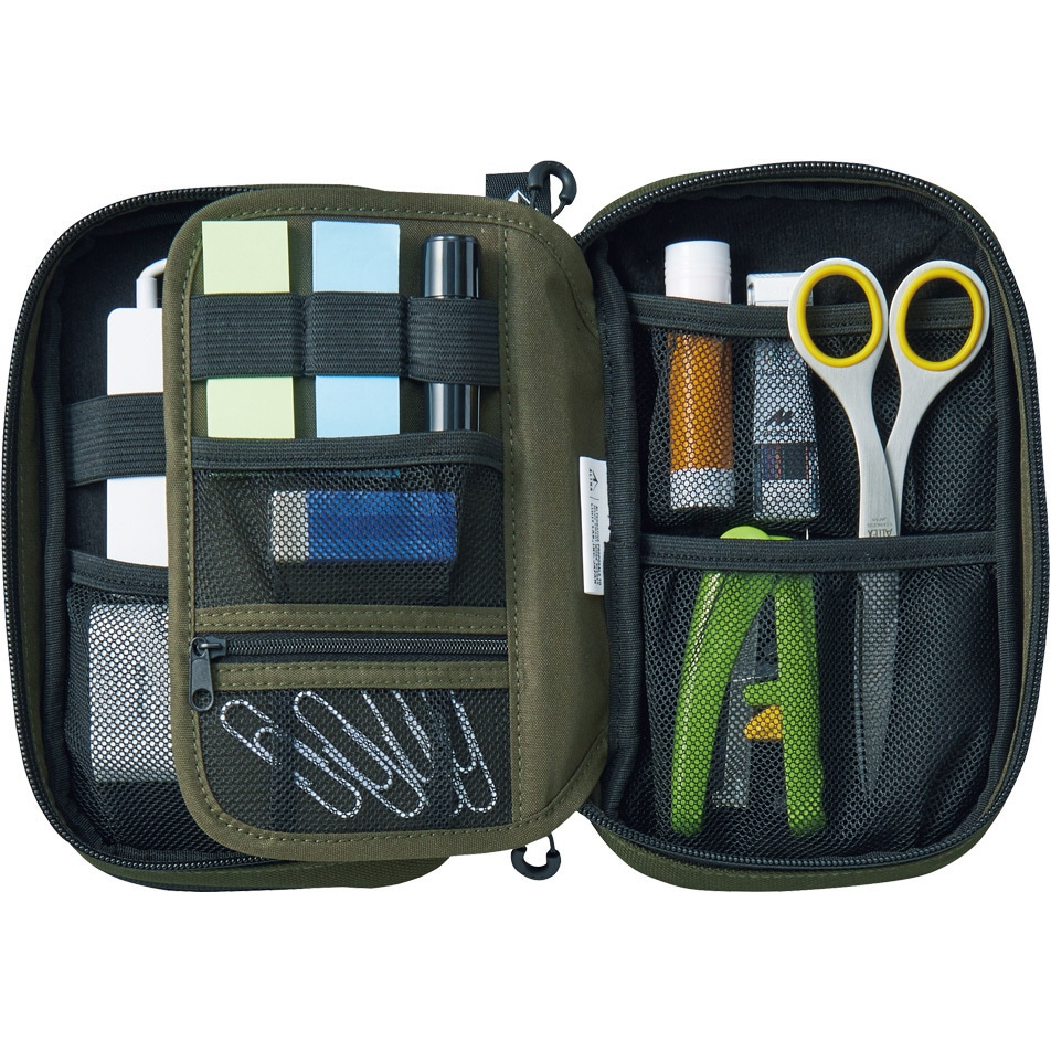 A7765-24 ツールポーチ(ダブル) リヒトラブ ファスナー ブラック色