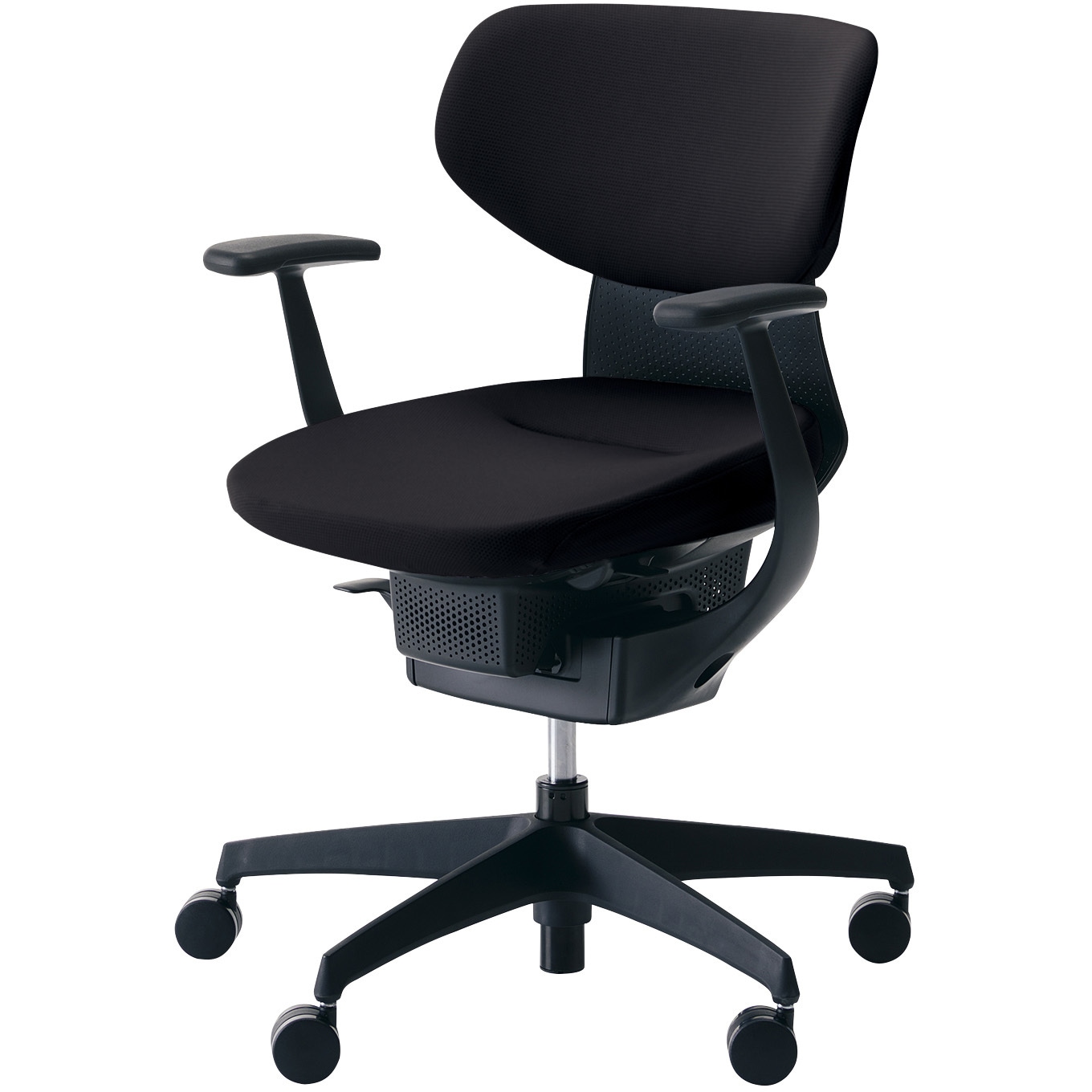 CR-G3201E6G4B6-VNN オフィスチェアー ing ラテラルタイプ(配送・組立サービス付き) コクヨ ポリウレタンキャスター T型肘 ブラック   CR-G3201E6G4B6-VNN