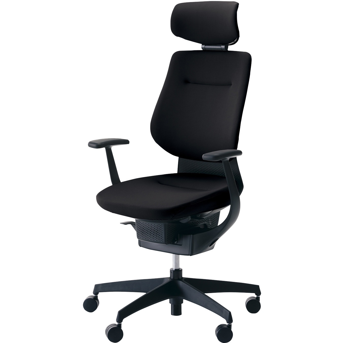 CR-G3205E6G4B6-VNN オフィスチェアー ing ヘッドレスト付きタイプ(配送・組立サービス付き) コクヨ ポリウレタンキャスター T型肘 ブラック   CR-G3205E6G4B6-VNN