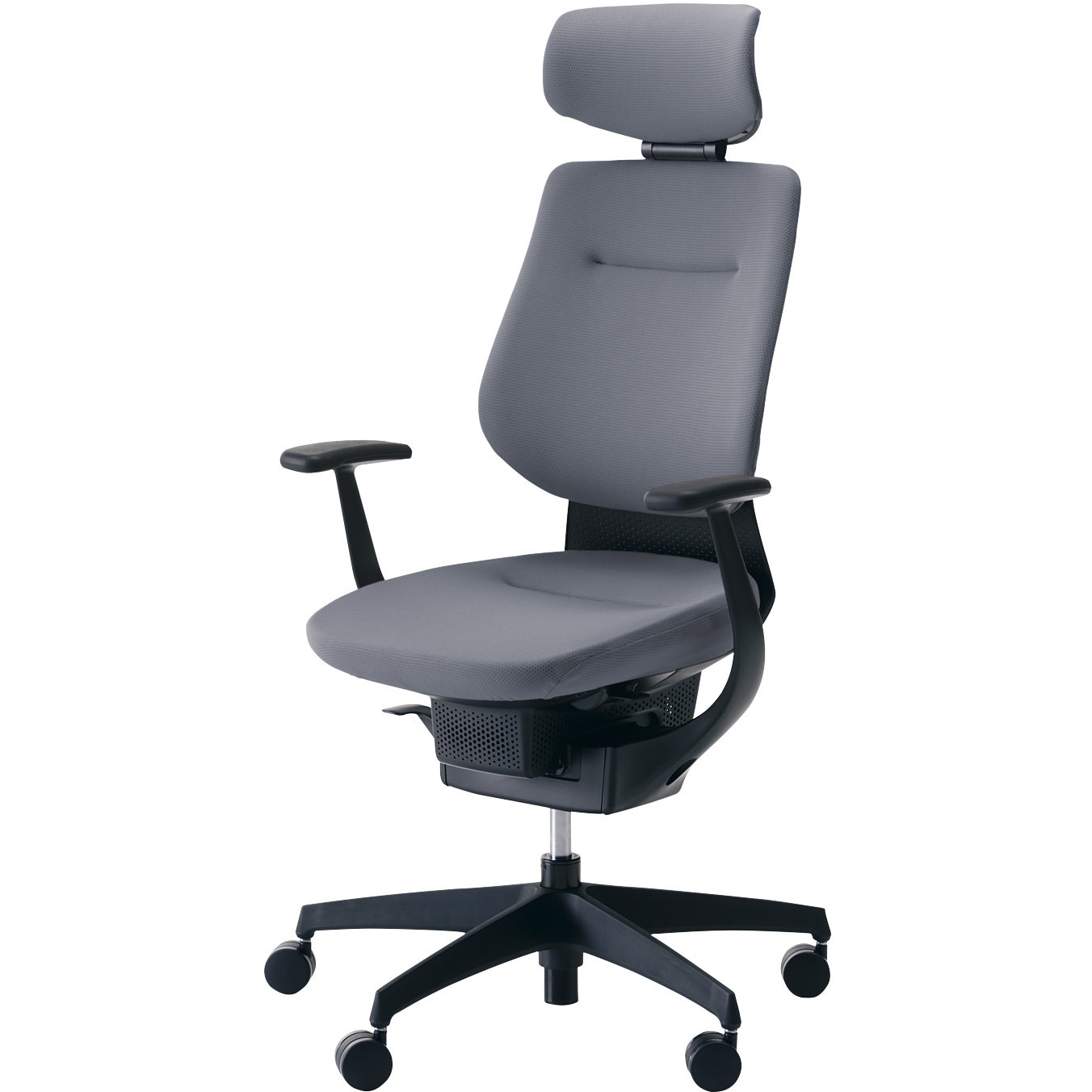 CR-G3205E6G4E3-VNN オフィスチェアー ing ヘッドレスト付きタイプ(配送・組立サービス付き) コクヨ ポリウレタンキャスター T型肘 ブラック   CR-G3205E6G4E3-VNN