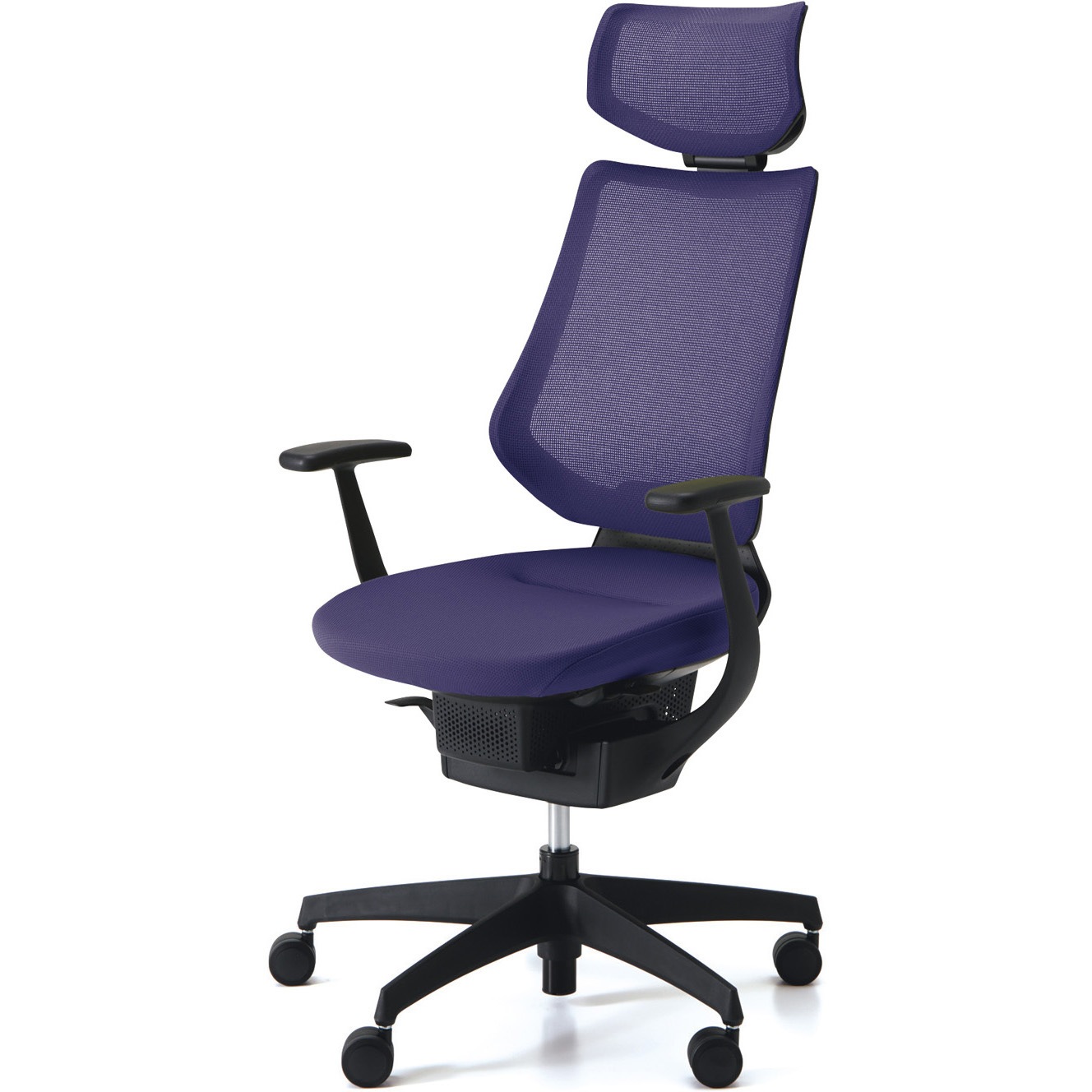 CR-G3405E6G47E-WN オフィスチェアー ing ヘッドレスト付きタイプ(配送・組立サービス付き) コクヨ T型肘 ナイロンキャスター 材質樹脂脚ブラック   CR-G3405E6G47E-WN